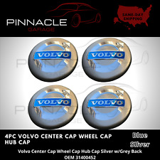 CONJUNTO DE 4 TAMPAS DE CUBO CENTRAL ARO RODA VOLVO PRATA E AZUL EMBLEMA LOGOTIPO 3546923 comprar usado  Enviando para Brazil