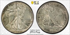 1941 Walking Liberty meio dólar 90% prata KM142 PCGS certificado AU55 frete grátis, usado comprar usado  Enviando para Brazil