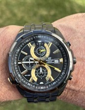 CASIO EDIFICE RELÓGIO ESPORTIVO CRONÓGRAFO ILUMINADOR NEON EFR-536BK, usado comprar usado  Enviando para Brazil