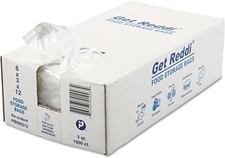 Inteplast Group Get Reddi Food & Poly Bag 6 x 3 x 12 2 qt .68mil transparente 1000 unidades comprar usado  Enviando para Brazil