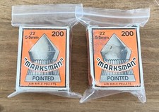 Duas pelotas vintage de rifle de ar pontiagudo Marksman calibre .22 comprar usado  Enviando para Brazil