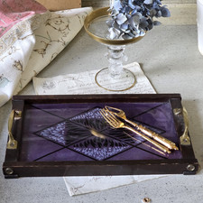 Holztablett stoff glas gebraucht kaufen Holztablett stoff glas gebraucht kaufen  Aglasterhausen