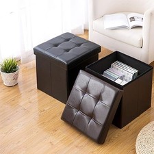 Folding ottoman storage for sale  SALFORD