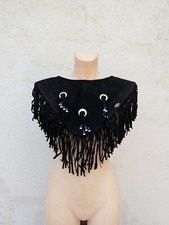 Poncho daim franges d'occasion  Montfavet