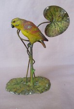 Boneco antigo vintage pintado de metal papagaio em árvore escultura comprar usado  Enviando para Brazil