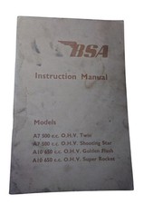 Bsa motorcycle instruction for sale  BUDE