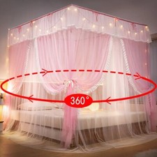 Mosquiteiro de chão tenda quadrada princesa mosquiteiro cama renda menina roupa de cama decoração comprar usado  Enviando para Brazil