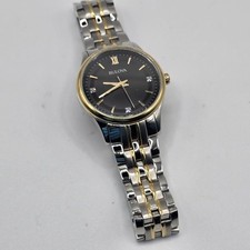 Relógio feminino Bulova dois tons aço inoxidável diamante - 98P196 comprar usado  Enviando para Brazil