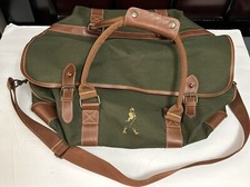 Bolsa de viagem de couro verde e marrom com zíper Johnnie Walker uísque viajante rústica comprar usado  Enviando para Brazil