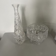 glass candy dish vase cut for sale glass candy dish vase cut for sale East Northport