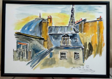 Aquarelle toits paris d'occasion  Carpentras