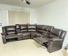 Brown leather sectional for sale  Miami Gardens