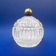 Frasco de perfume grande corte vitoriano perfume globo de vidro com tampo de latão comprar usado  Enviando para Brazil