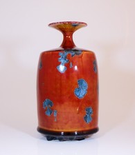 Vaso de cerâmica vermelho lindo Isak Isaksson - Esmalte cristalino - Artista contemporâneo comprar usado  Enviando para Brazil