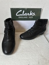 Clarks black leather for sale  CARDIGAN