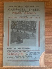 Cadwell park programme for sale  COLCHESTER