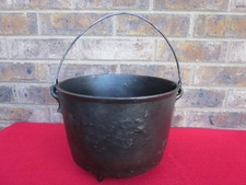 Usado, 1800's #7 Ferro Fundido 3 Pernas Panela de Feijão Chaleira Portão Mark 9 3/8” Tambor de Peiote RESTAURADO comprar usado  Enviando para Brazil