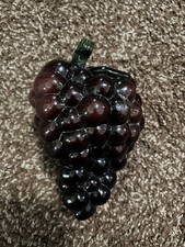 Cacho de uvas roxas vintage decoração de vidro arte uvas frutíferas, usado comprar usado  Enviando para Brazil