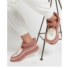 Chinelos de crochê Karen Walker X Classic pele de carneiro Nova Zelândia tamanho G novo sem etiquetas comprar usado  Enviando para Brazil