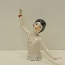 połowa lalki tancerz Half Doll Pincushion Arms Away francuski styl porcelana na sprzedaż  Wysyłka do Poland