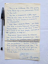 Anecdote written signed for sale  RUGBY
