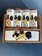 Conjunto de parede vintage pintado à mão livro galos galinhas pássaro Japão conjunto de 5 agitadores comprar usado  Enviando para Brazil