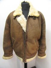 Vintage leather shearling for sale  HALIFAX