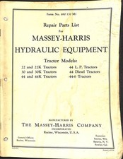 Massey harris hydraulic for sale  Niagara Falls