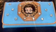 Carteira tripla azul BETTY BOOP STUDS NOVA 2013 King Features Syndicate comprar usado  Enviando para Brazil