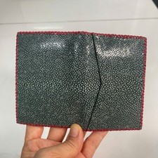 Porta-Cartões Masculino Verde/Vermelho Genuíno 100% Lado Duplo Couro EXÓTICO, Carteiras comprar usado  Enviando para Brazil