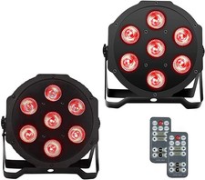 Usado, SHEHDS 2 PACK Par Can LED 7x18W RGBWAP 6 em 1 luzes de palco de lavagem controle remoto comprar usado Usado, SHEHDS 2 PACK Par Can LED 7x18W RGBWAP 6 em 1 luzes de palco de lavagem controle remoto comprar usado  Enviando para Brazil
