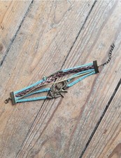 Bracelet cordelettes turquoise d'occasion  Monistrol-sur-Loire