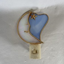 Vitral vintage plug-in luz noturna lua e estrela com interruptor - cano cracker comprar usado  Enviando para Brazil