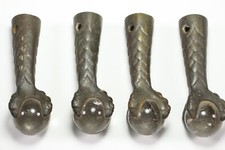 (4) Cadeira de mesa antiga de ferro fundido bola garra pés banquinho escala dragão 4" comprar usado  Enviando para Brazil