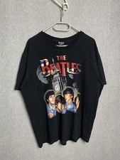 Vintage The Beatles Members London Band Muzyka Czarna X-Large T-shirt na sprzedaż  PL