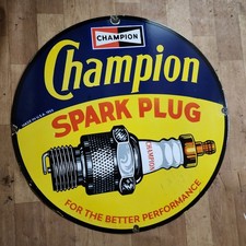 Placa de esmalte de porcelana CHAMPION SPARK PLUG 28 X 28 POLEGADAS comprar usado  Enviando para Brazil