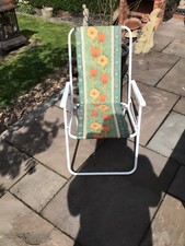 Cadeira Deck Vintage Design Floral Braços Plásticos Dobráveis Móveis de Jardim Acampamento comprar usado  Enviando para Brazil