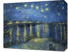 Obraz 50x40cm Gwiaździsta Noc nad Rodanem, Van Gogh Vintage na sprzedaż  PL