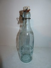 Garrafa Vintage Blob Top Henry Beye Flatbush Brooklyn NY Garrafa Com Rolha Aqua, usado comprar usado  Enviando para Brazil