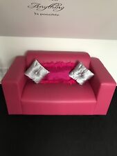 Pink leather sofa for sale  MOTHERWELL