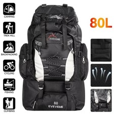 Usado, Mochila de viagem extra grande 80L mochila de acampamento para caminhadas impermeável comprar usado  Enviando para Brazil