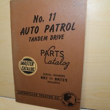 CAT Caterpillar Auto Patrol Motor Grader 11 Peças Manual Livro lista de catálogo de reposição comprar usado  Enviando para Brazil