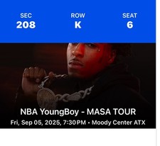 Youngboy ticket sale for sale  Hutto