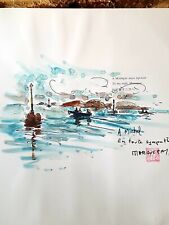 Aquarelle originale livre d'occasion  Saint-Romain-de-Colbosc