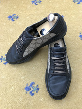 Usado, Tênis Gucci Trainers tênis lona monograma preto bege masculino Reino Unido 7 EUA 8 UE 41 comprar usado  Enviando para Brazil