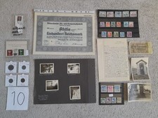 II WOJNA ŚWIATOWA TRZECIA RZESZA, PARTIA, BANKNOT, MONETY, ZNACZKI, ZDJĘCIA, DOKUMENTY, AKCJE I INNE. na sprzedaż  PL