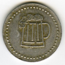# ☆ ALEMANHA ☆ TOKEN DE CERVEJA ANTIGO • BOM PARA 1/2 LITRO • FRASCO DE CERVEJA ☆ ALUMÍNIO ☆C6306 comprar usado  Enviando para Brazil
