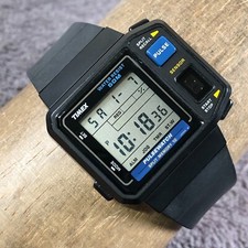 Antigo Timex Pulse Masculino 81741 Casual 38mm Preto Borracha Quartzo Relógio Digital 7 1/2" comprar usado  Enviando para Brazil