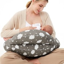 Travesseiro de amamentação Momcozy cinza com nuvens comprar usado  Enviando para Brazil
