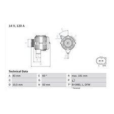 Cashback bosch alternator for sale  BIRMINGHAM